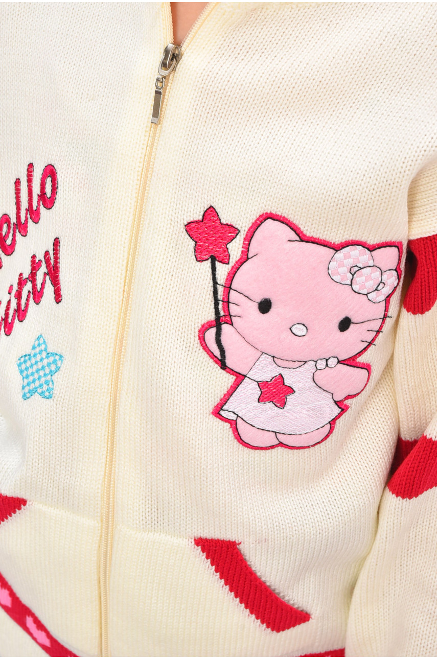 Кофта дитяча для дівчинки молочного кольору асорти 201503 Кофта дитяча для дівчинки молочного кольору асорти 201503