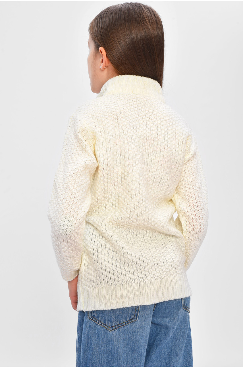 Кофта дитяча для дівчинки молочного кольору асорти 201504 Кофта дитяча для дівчинки молочного кольору асорти 201504