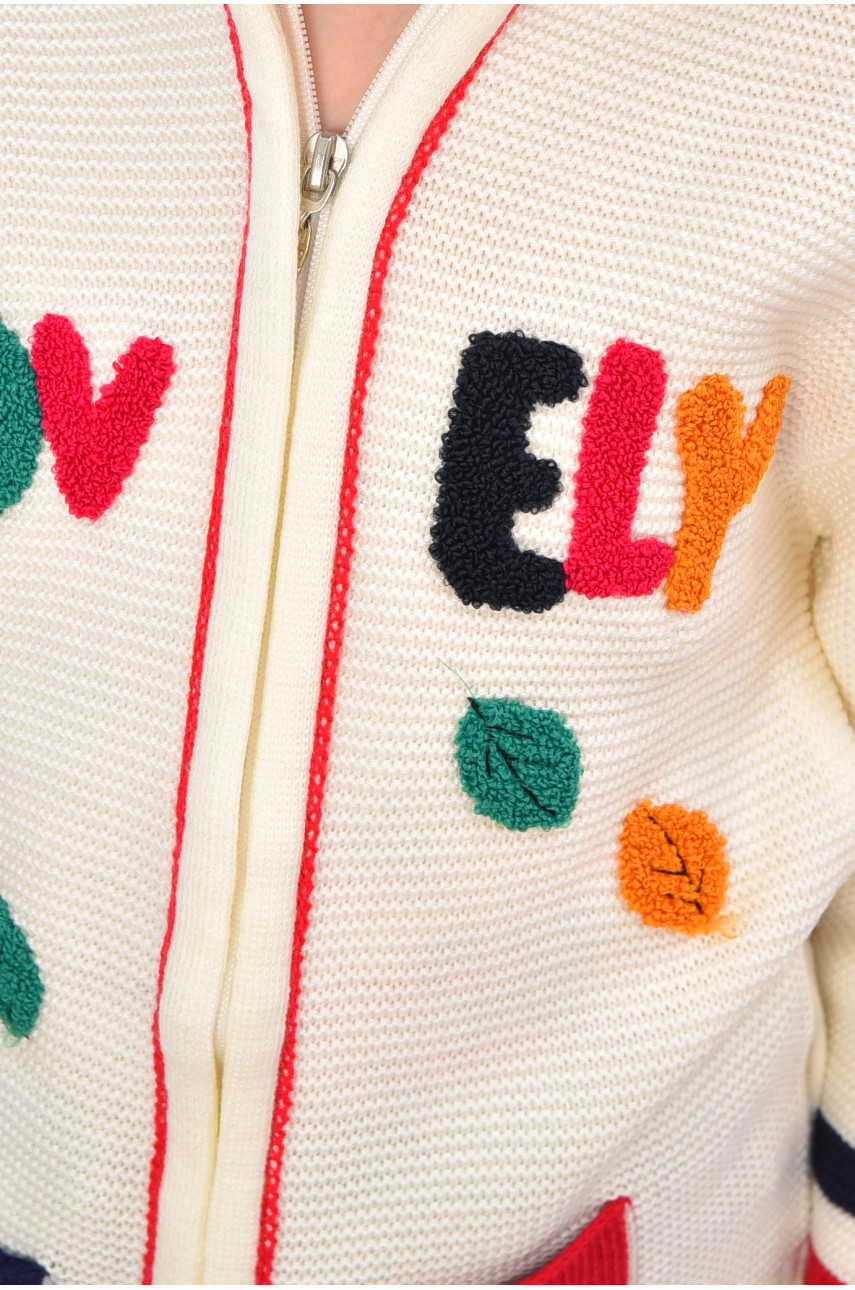 Кофта дитяча для дівчинки молочного кольору 305 201509