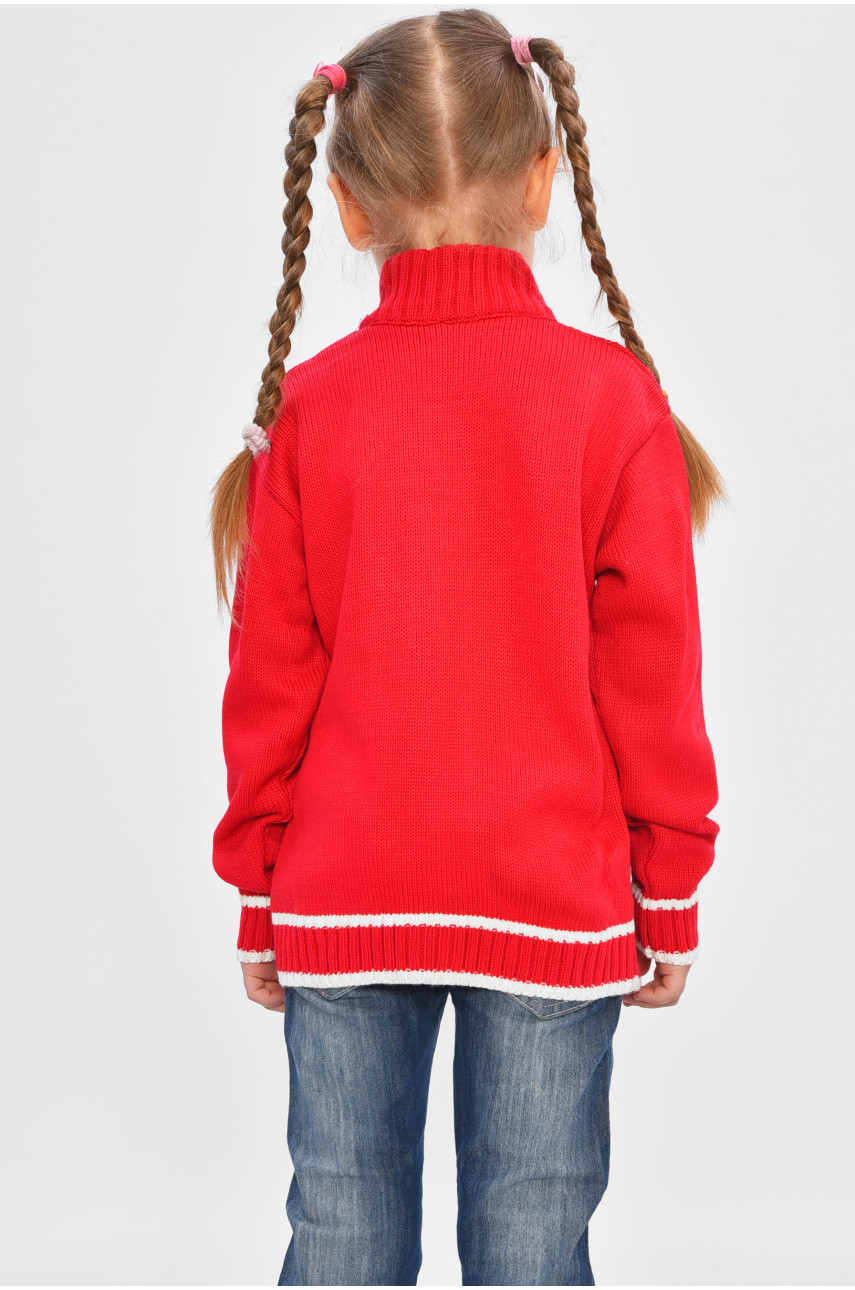 Кофта десткая для девочки красного цвета асорти 201513 Кофта десткая для девочки красного цвета асорти 201513