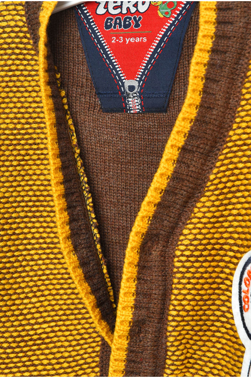 Кофта дитяча для хлопчика жовто-коричневого кольору 185 201516