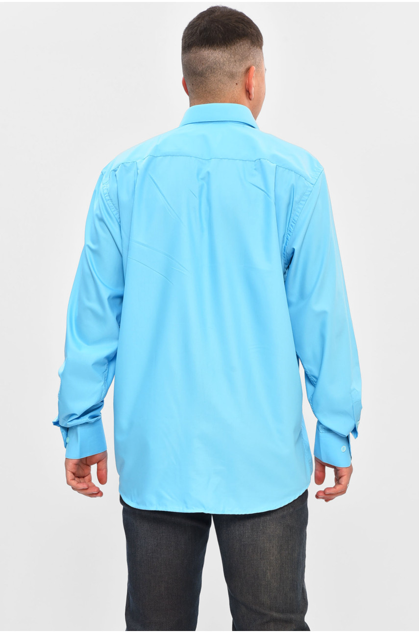 Сорочка чоловіча однотонна блакитного кольору 0999 201528