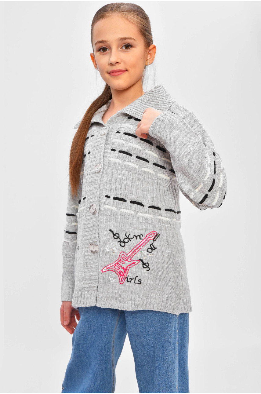Кофта дитяча для дівчинки сірого кольору 1005 201545