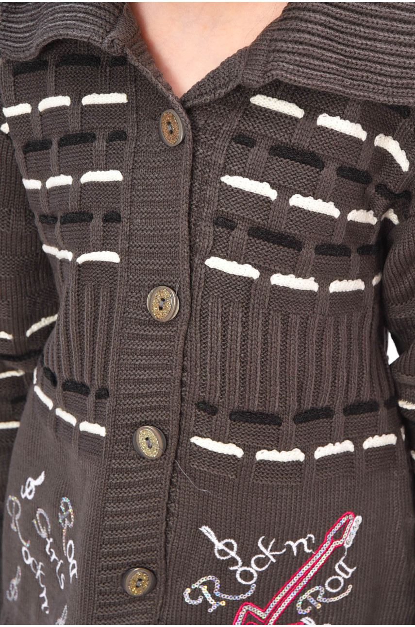 Кофта дитяча для дівчинки темно-сірого кольору 1005 201546