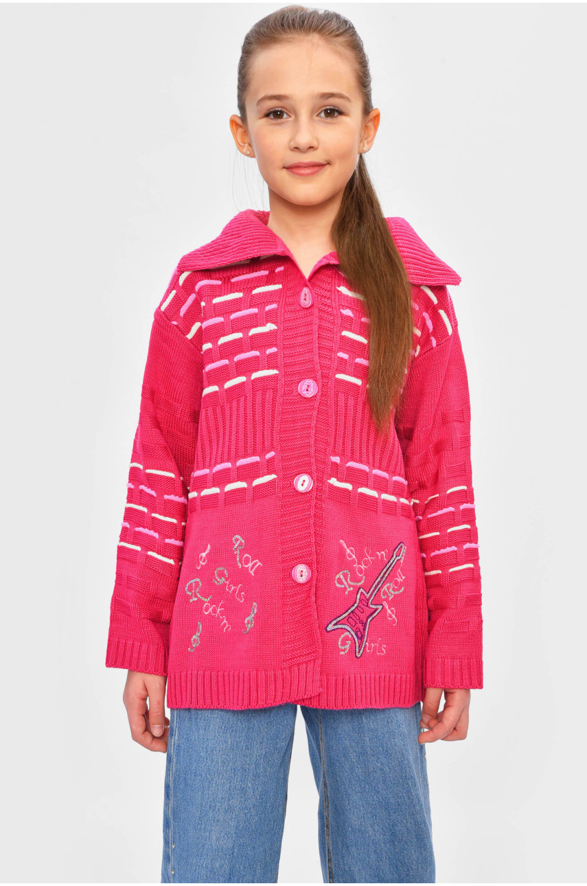 Кофта дитяча для дівчинки темно-рожевого кольору 1005 201550