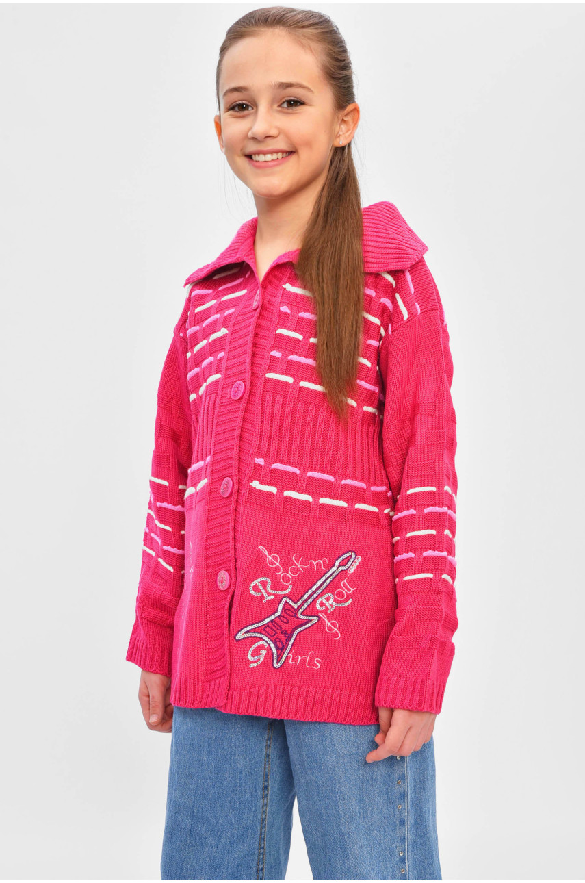 Кофта дитяча для дівчинки темно-рожевого кольору 1005 201550