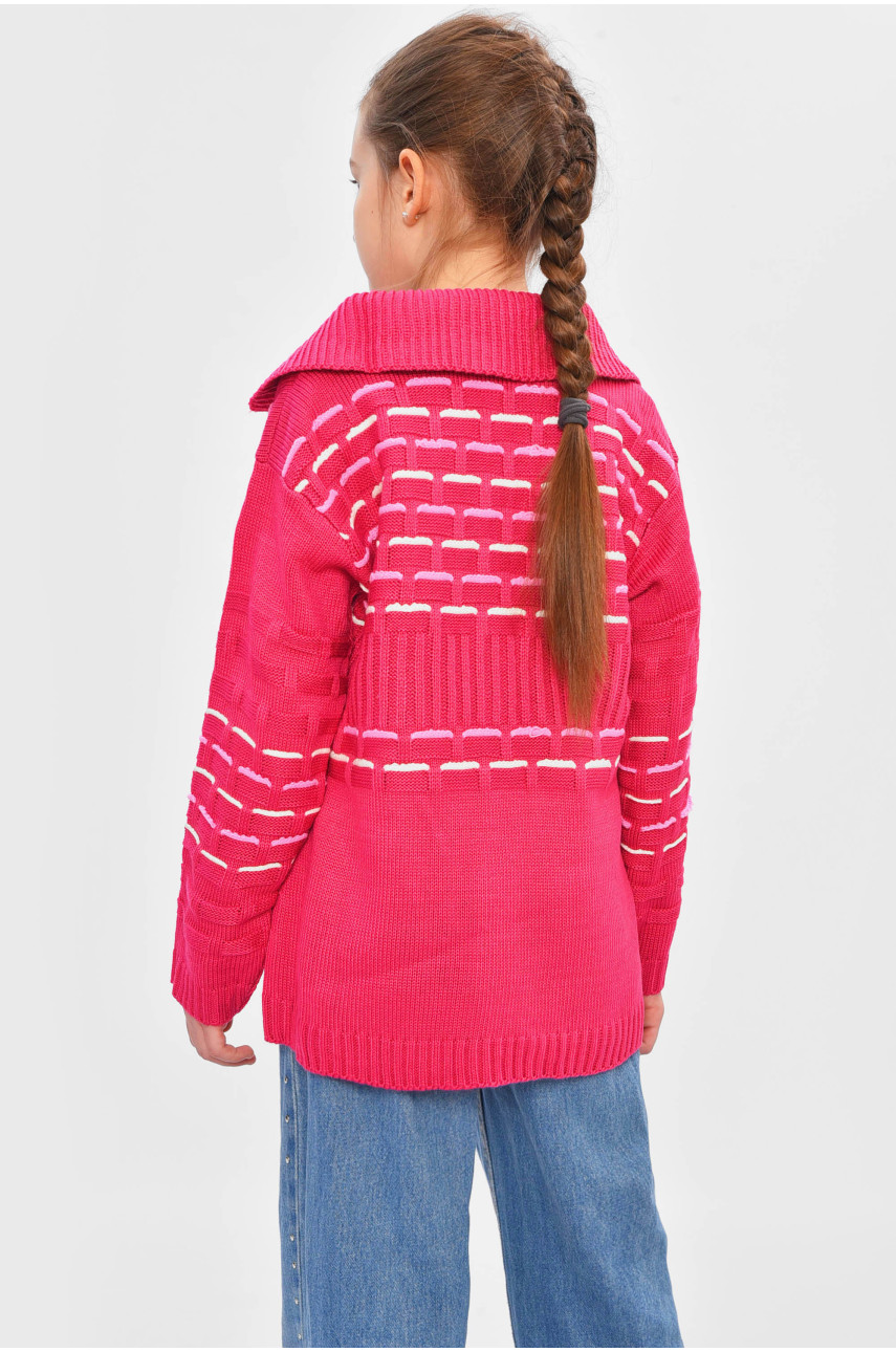 Кофта дитяча для дівчинки темно-рожевого кольору 1005 201550
