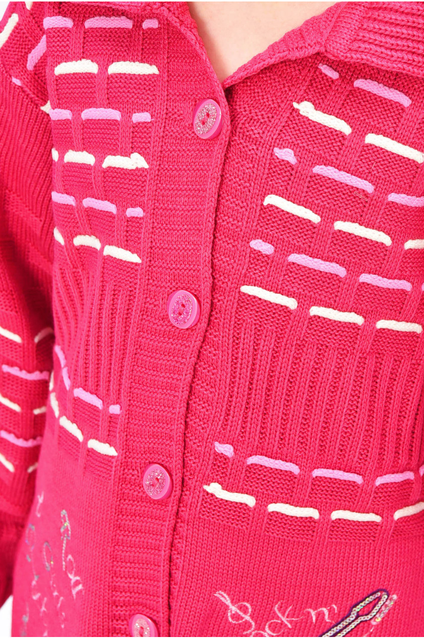 Кофта дитяча для дівчинки темно-рожевого кольору 1005 201550