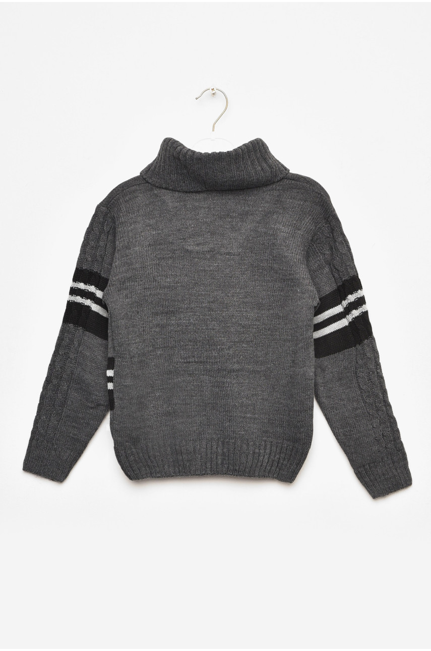 Светр дитячий для хлопчика темно-сірого кольору 602 201551