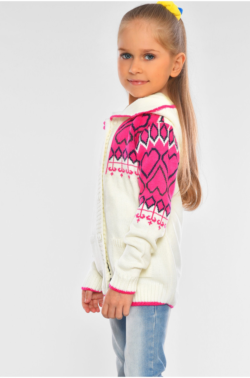 Кофта дитяча для дівчинки білого кольору белоснежка 201552 Кофта дитяча для дівчинки білого кольору белоснежка 201552