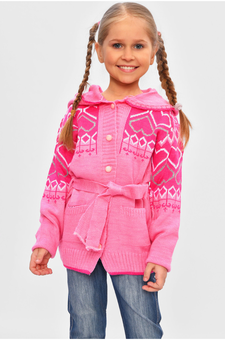 Кофта дитяча для дівчинки рожевого кольору белоснежка 201554