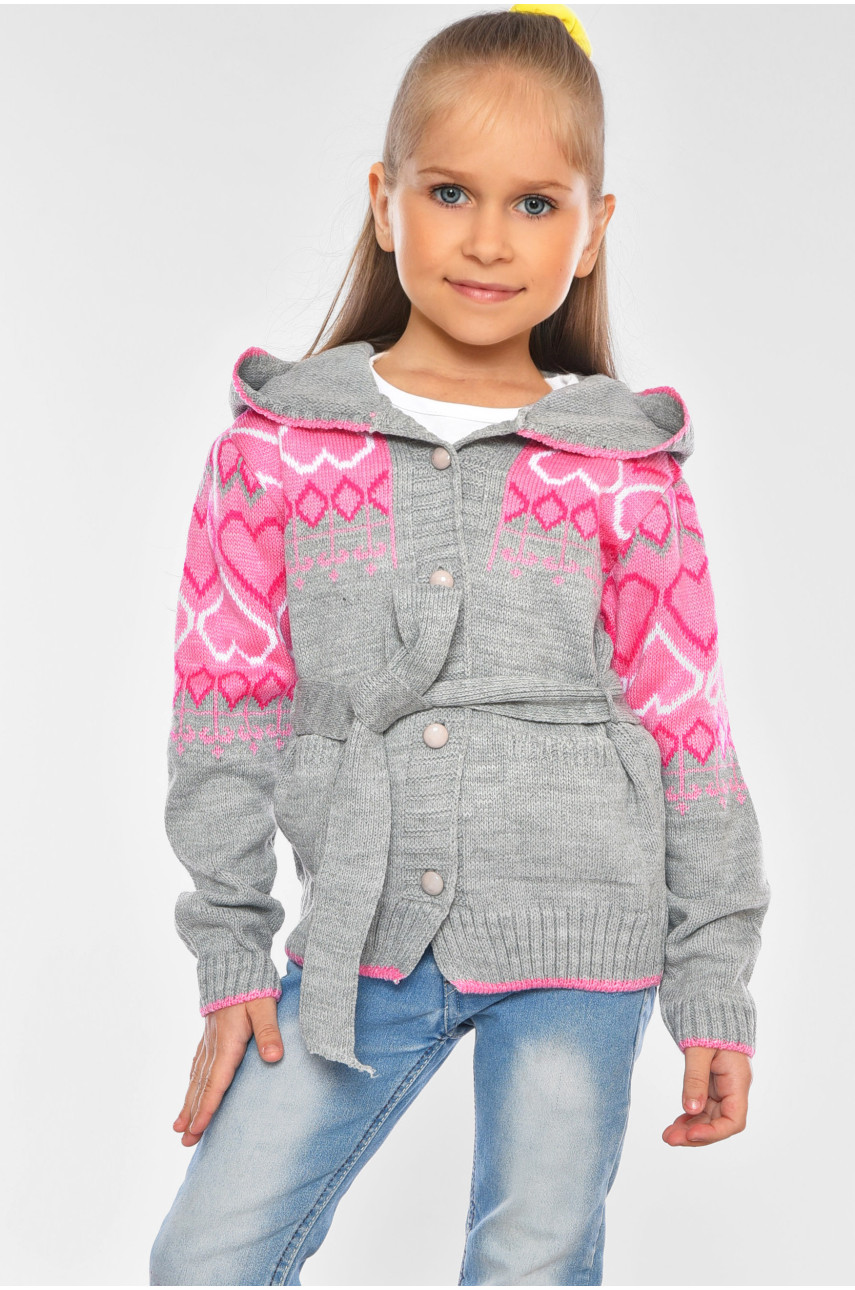Кофта дитяча для дівчинки сірого кольору белоснежка 201555
