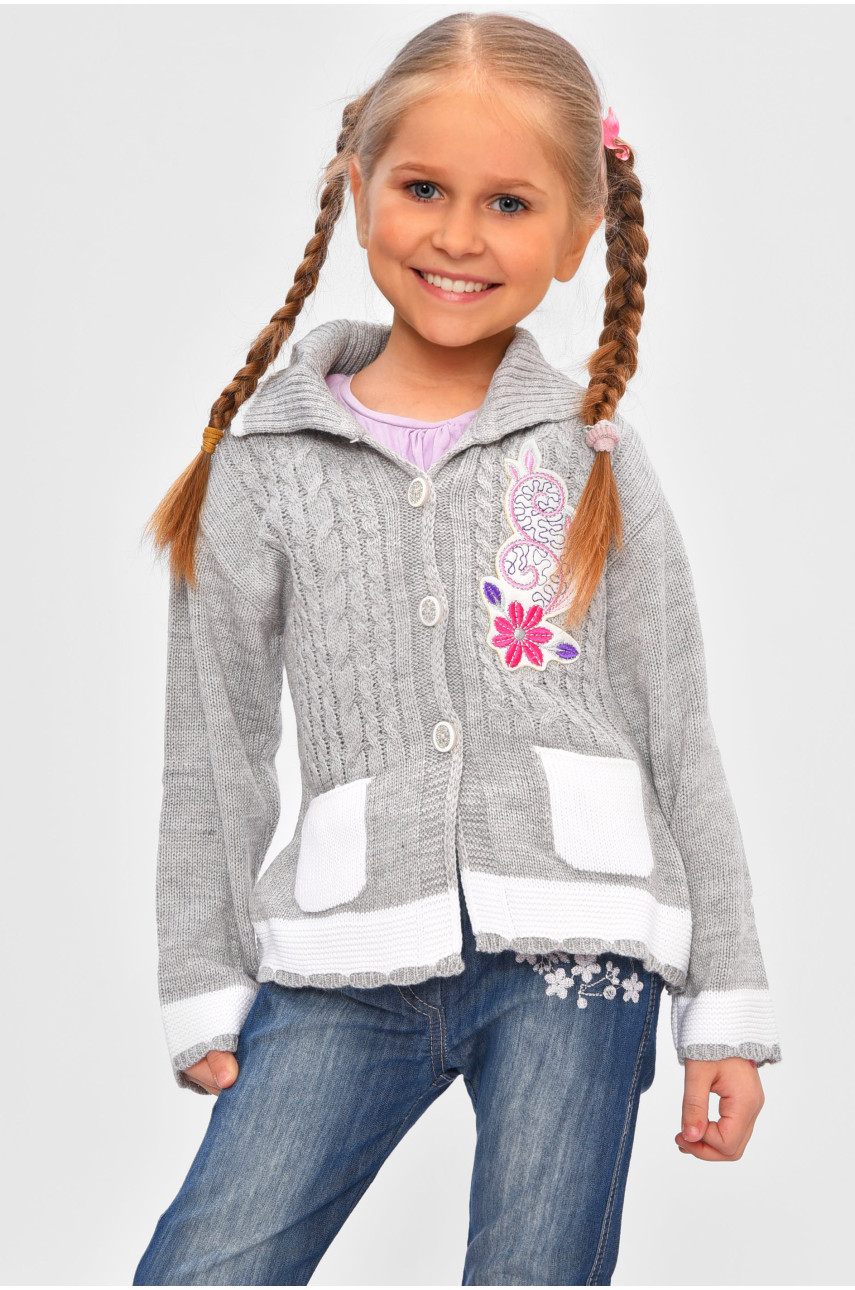 Кофта дитяча для дівчинки сірого кольору 305 201556