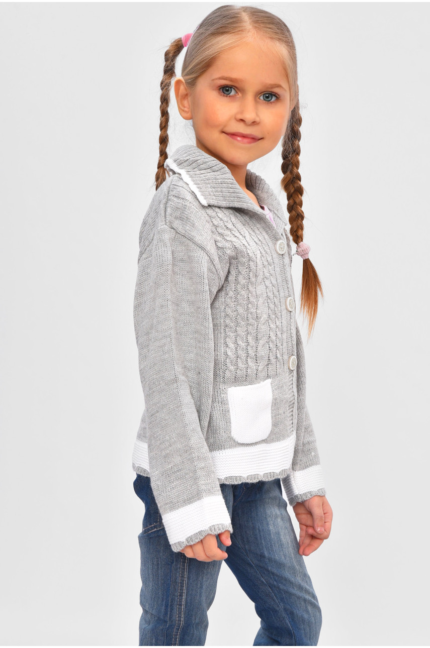 Кофта дитяча для дівчинки сірого кольору 305 201556