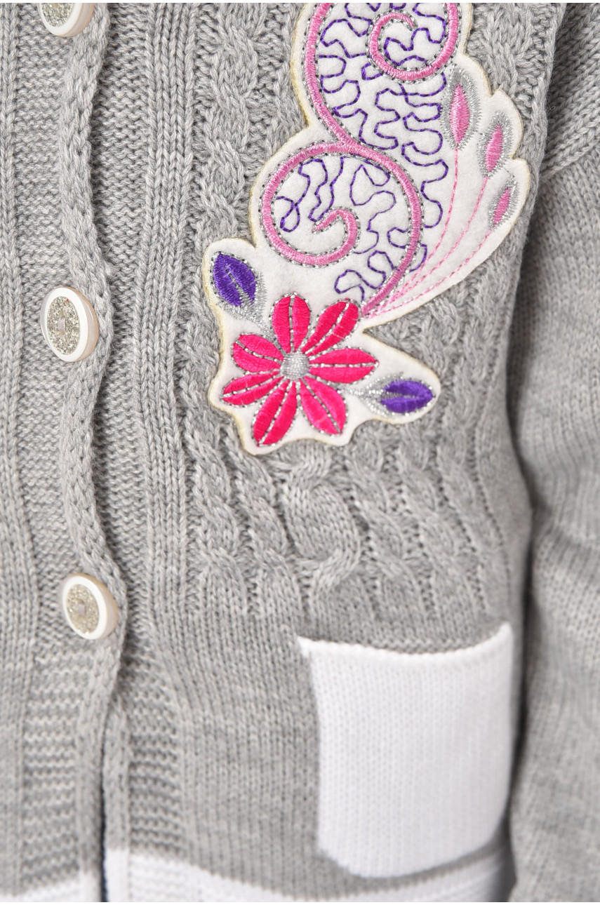 Кофта дитяча для дівчинки сірого кольору 305 201556