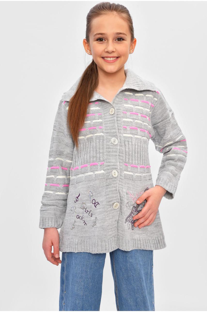 Кофта дитяча для дівчинки сірого кольору 1005 201557