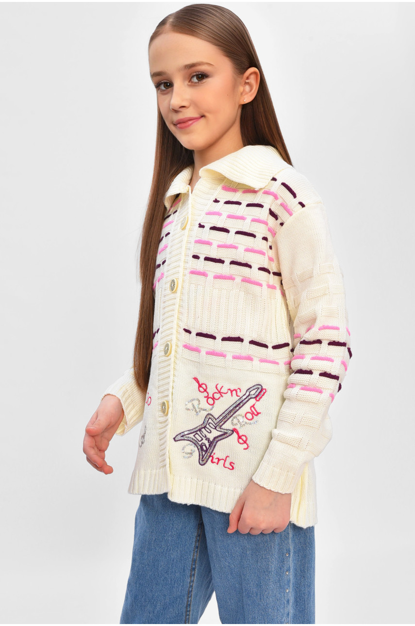 Кофта дитяча для дівчинки молочного кольору 1005 201558