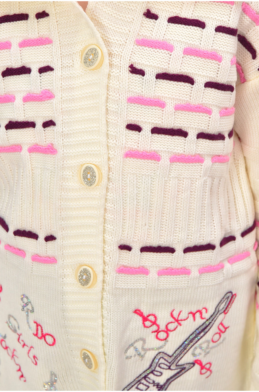 Кофта дитяча для дівчинки молочного кольору 1005 201558