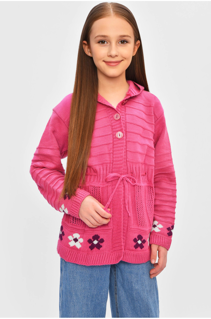 Кофта дитяча для дівчинки темно-рожевого кольору асорти 201562