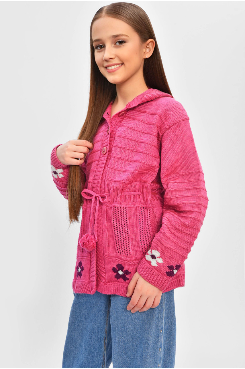 Кофта дитяча для дівчинки темно-рожевого кольору асорти 201562