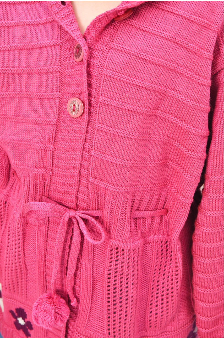 Кофта дитяча для дівчинки темно-рожевого кольору асорти 201562