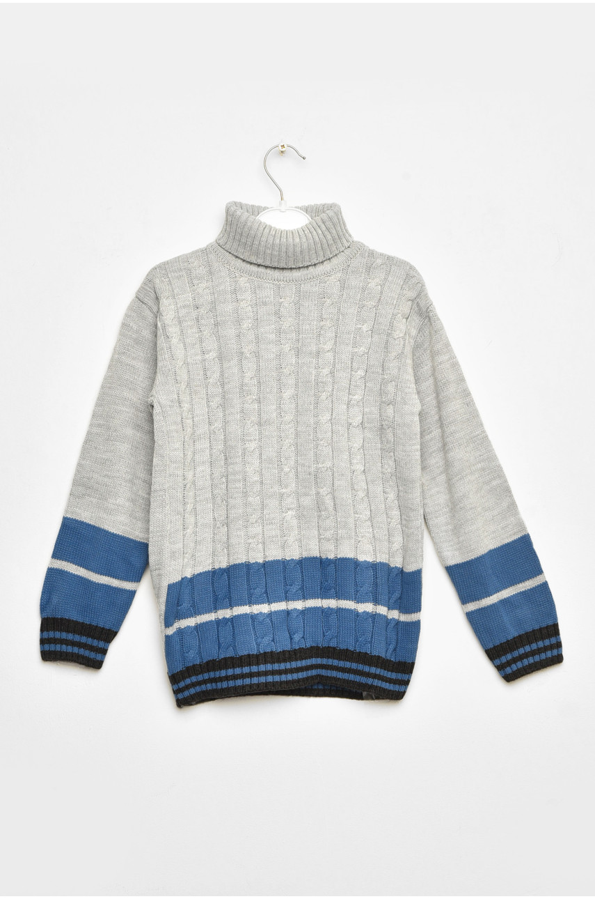 Светр дитячий для хлопчика світло-сірого кольору 403 201571