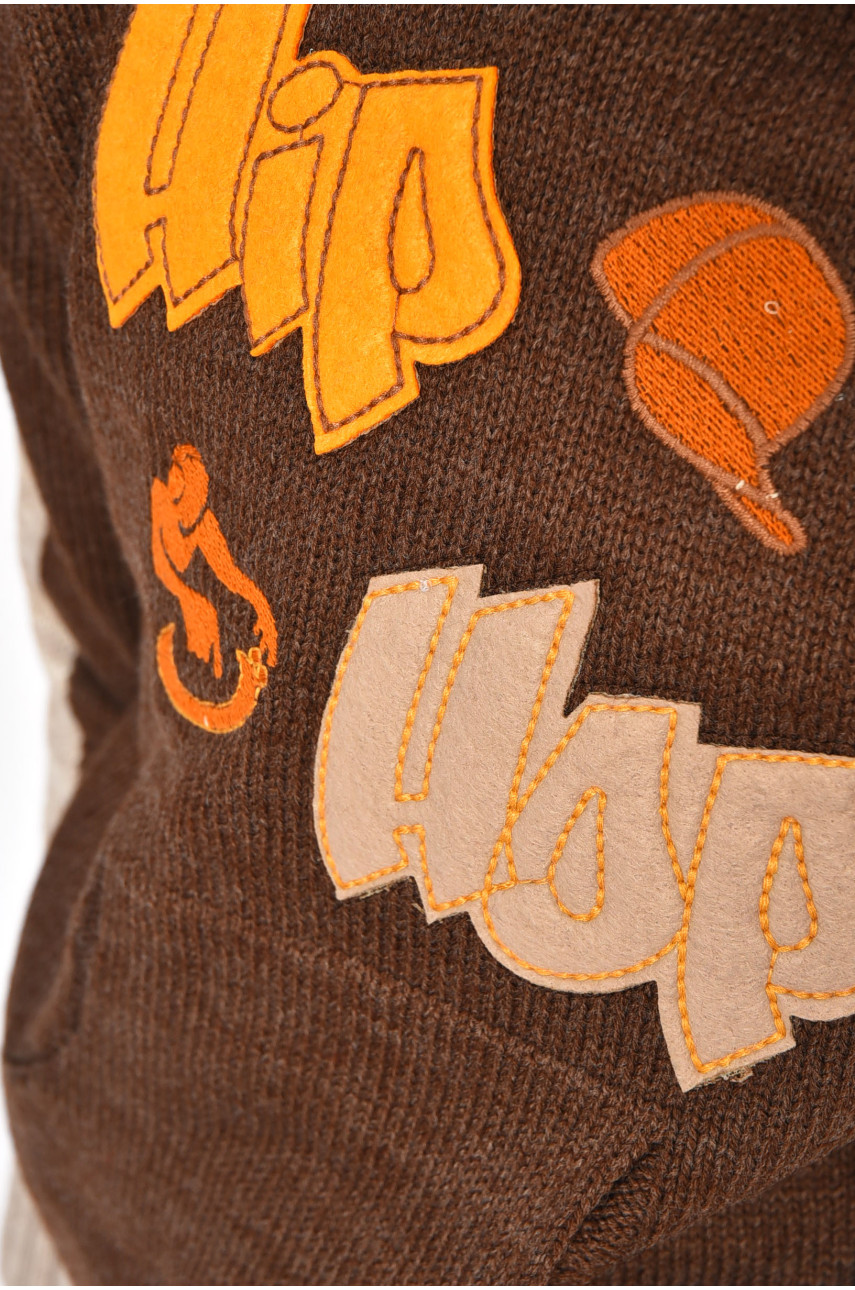 Светр дитячий для хлопчика коричневого кольору 111 201574