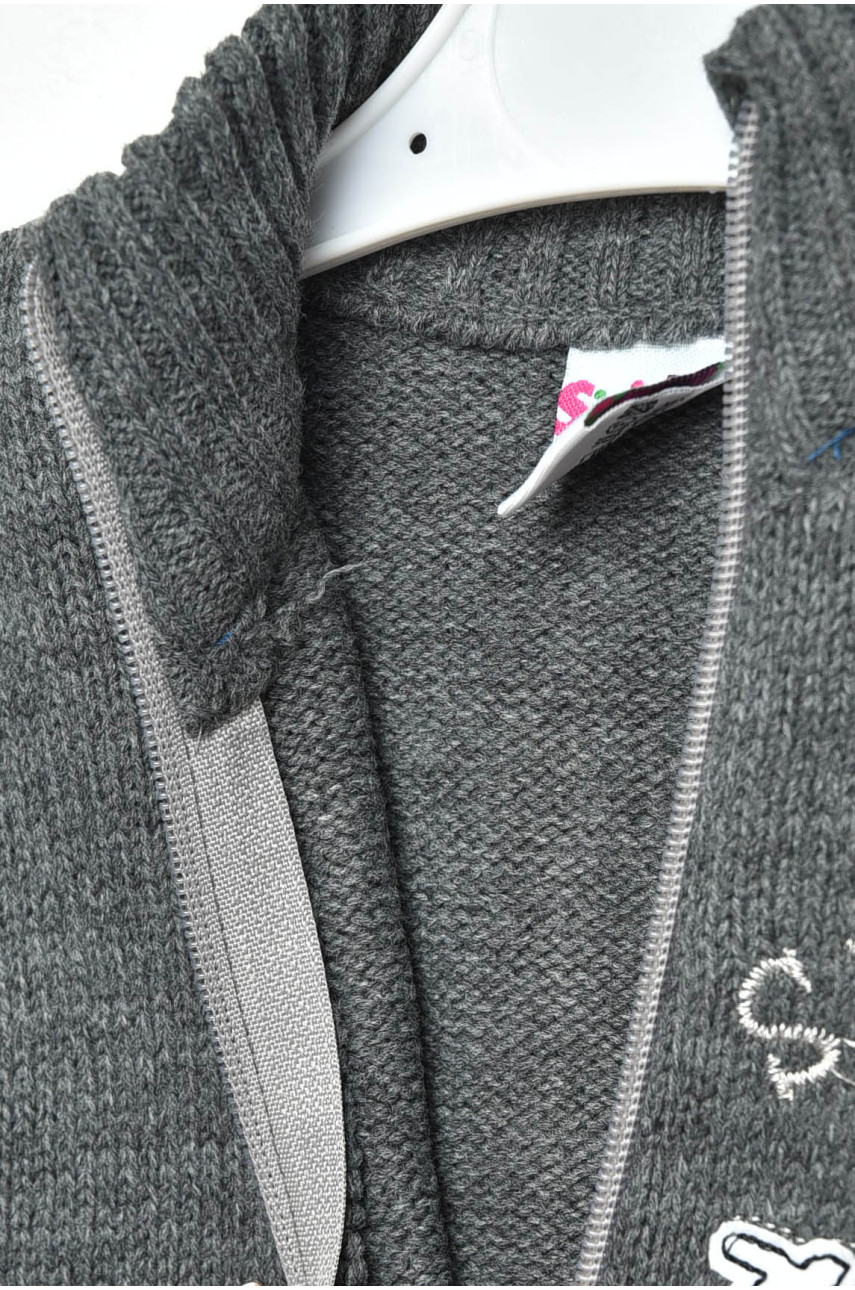 Кофта дитяча для хлопчика темно-сірого кольору 201581