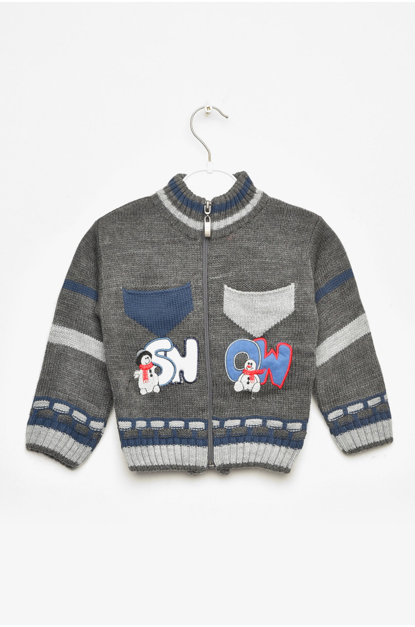 Кофта дитяча для хлопчика темно-сірого кольору 609 201586