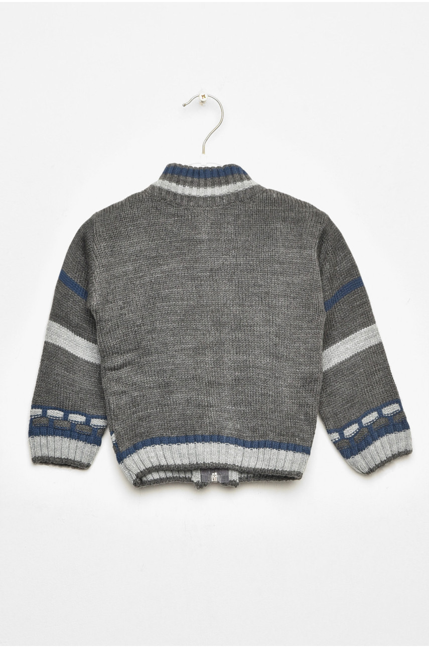 Кофта дитяча для хлопчика темно-сірого кольору 609 201586
