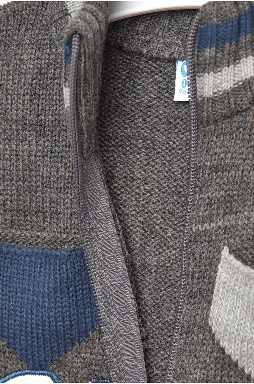 Кофта дитяча для хлопчика темно-сірого кольору 609 201586