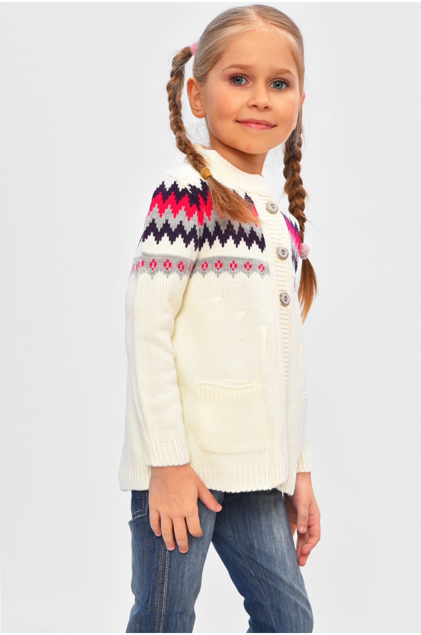 Кофта дитяча для дівчинки молочного кольору 440 201590