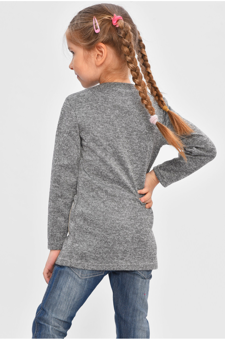 Кофта детская для девочки серого цвета асорті 201593
