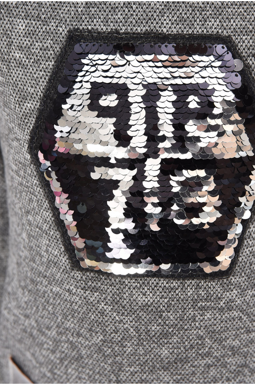 Кофта детская для девочки серого цвета асорті 201593