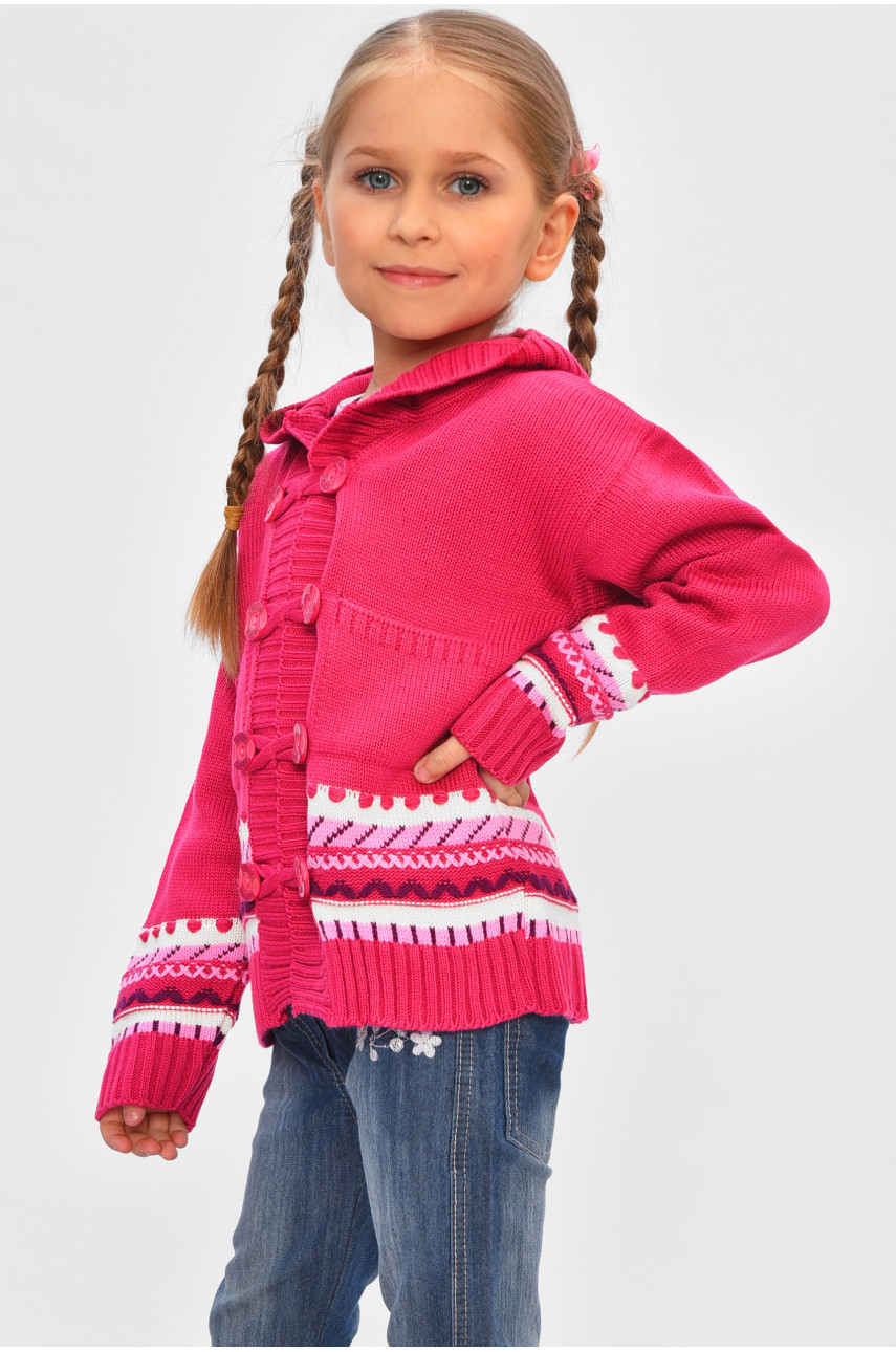 Кофта дитяча для дівчинки темно-рожевого кольору асорти 201595
