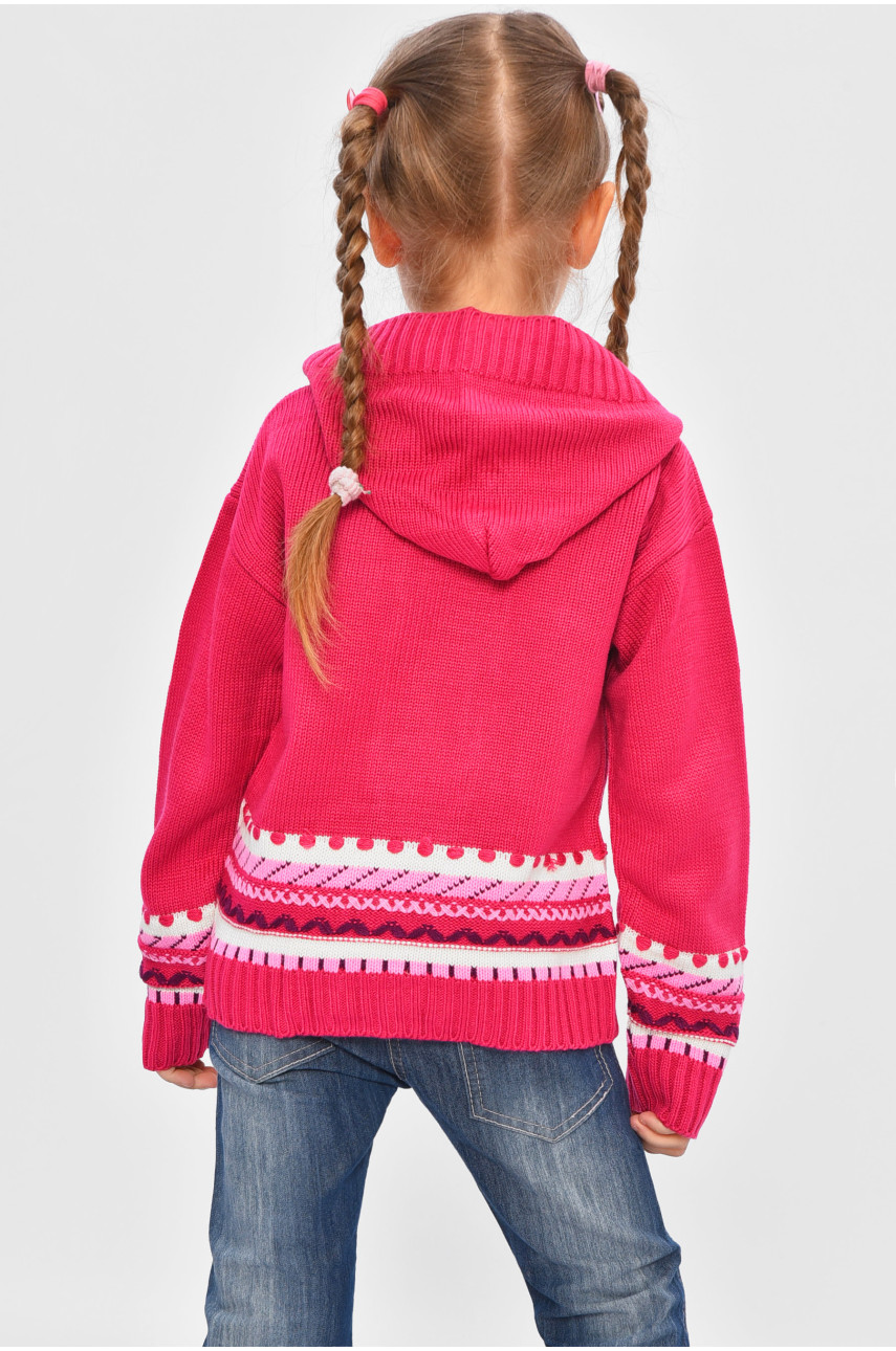 Кофта дитяча для дівчинки темно-рожевого кольору асорти 201595
