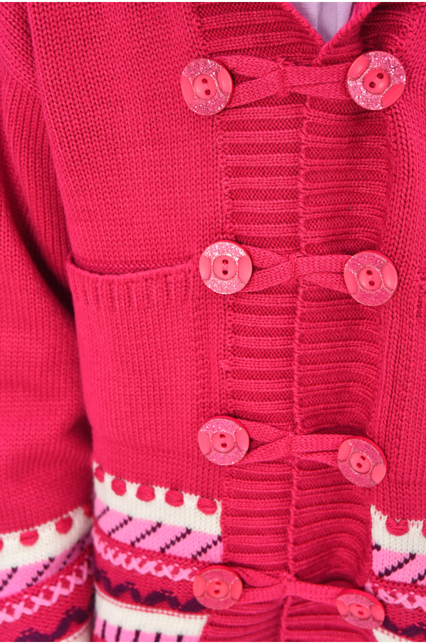 Кофта дитяча для дівчинки темно-рожевого кольору асорти 201595
