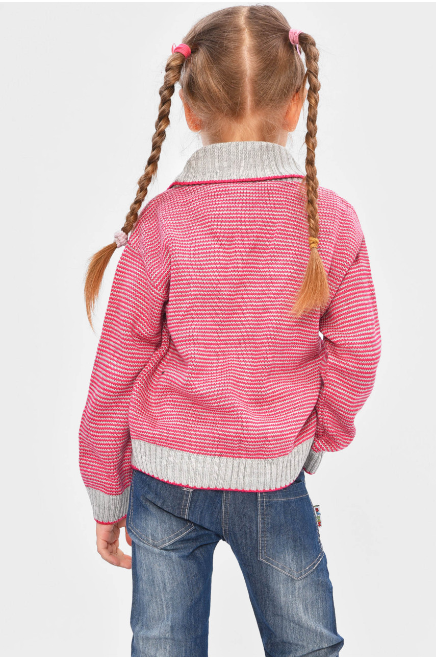Кофта дитяча для дівчинки сіро-рожевого кольору 202 201598