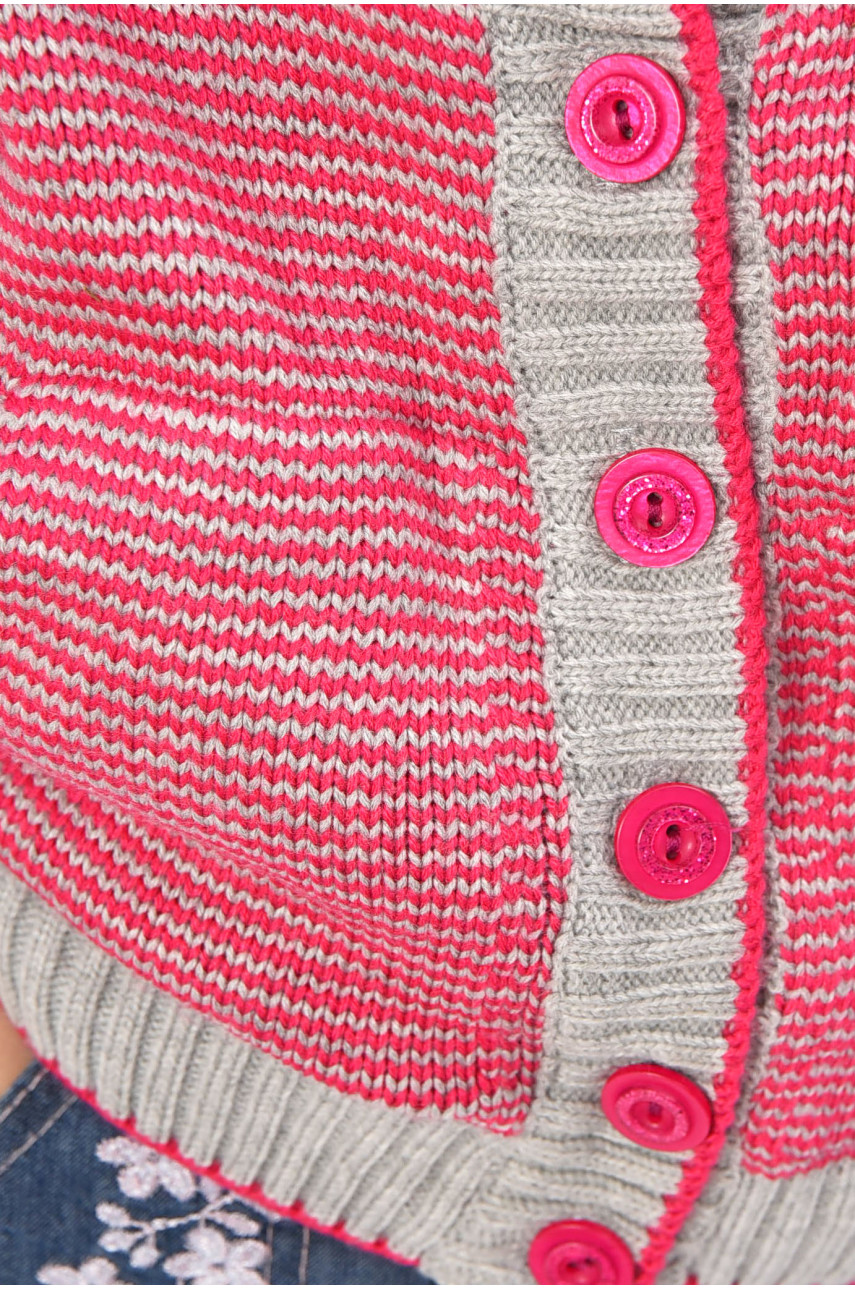 Кофта дитяча для дівчинки сіро-рожевого кольору 202 201598