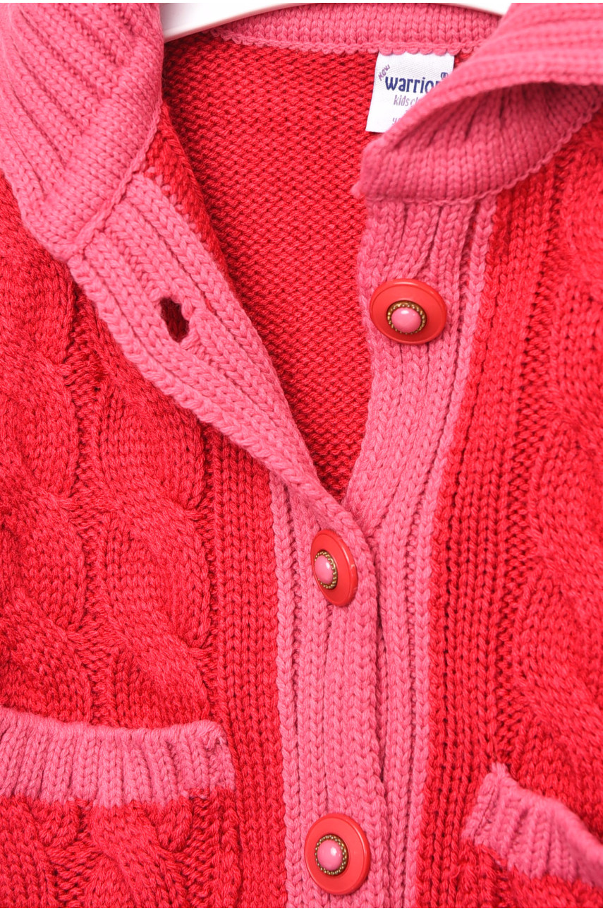Кофта дитяча для дівчинки темно-рожевого кольору 1026 201599