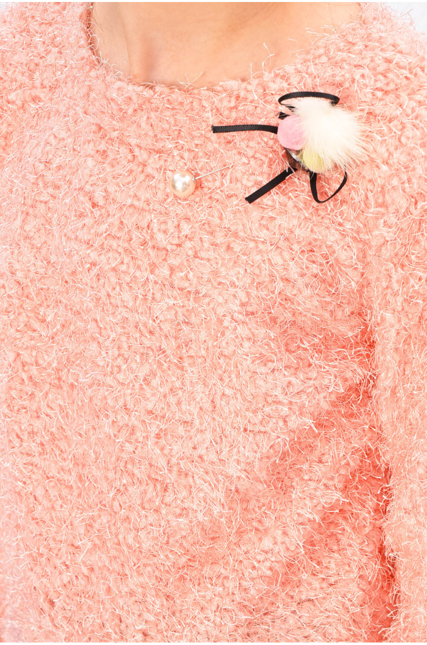 Кофта детская травка для девочки светло-розового цвета асорті 201601