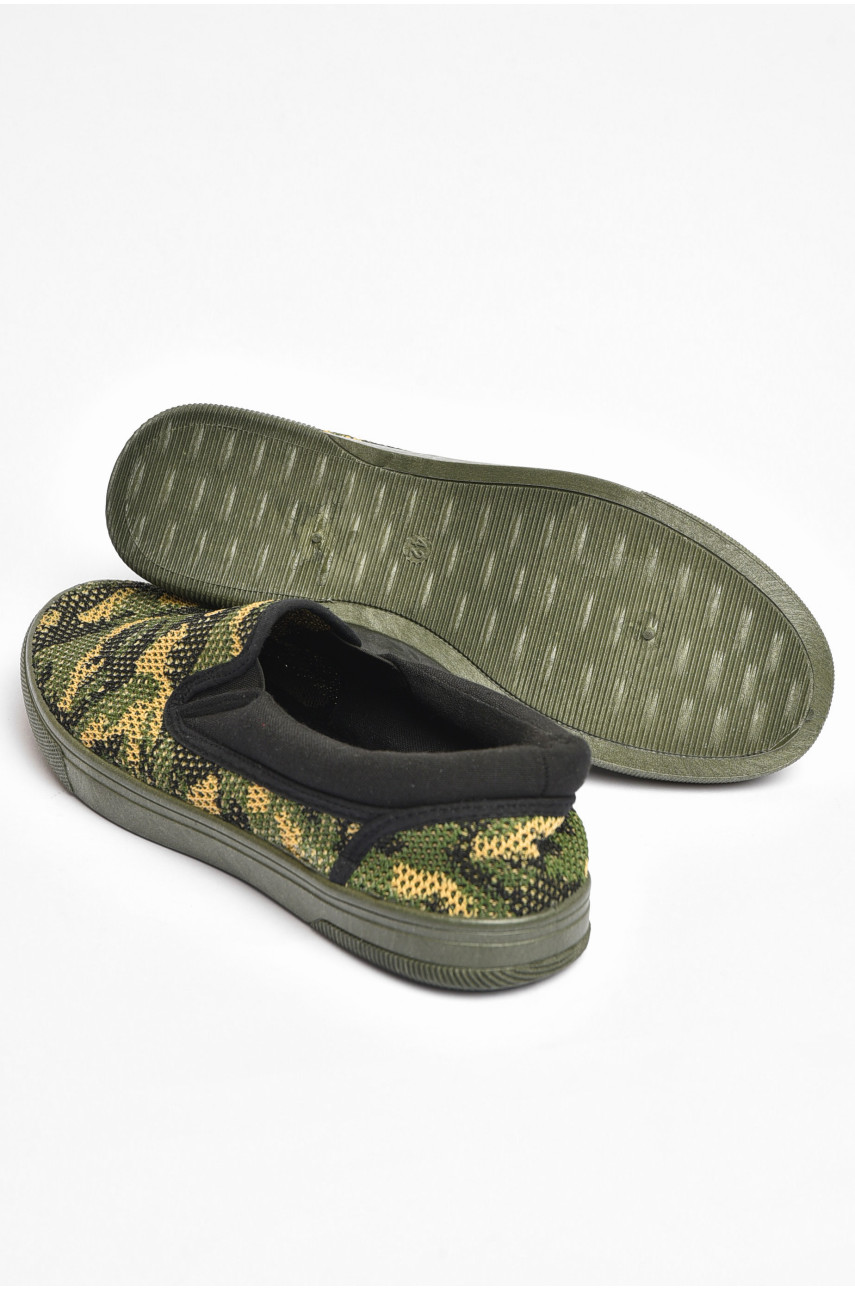 Мокасины мужские темно-зеленого цвета К-222 201604