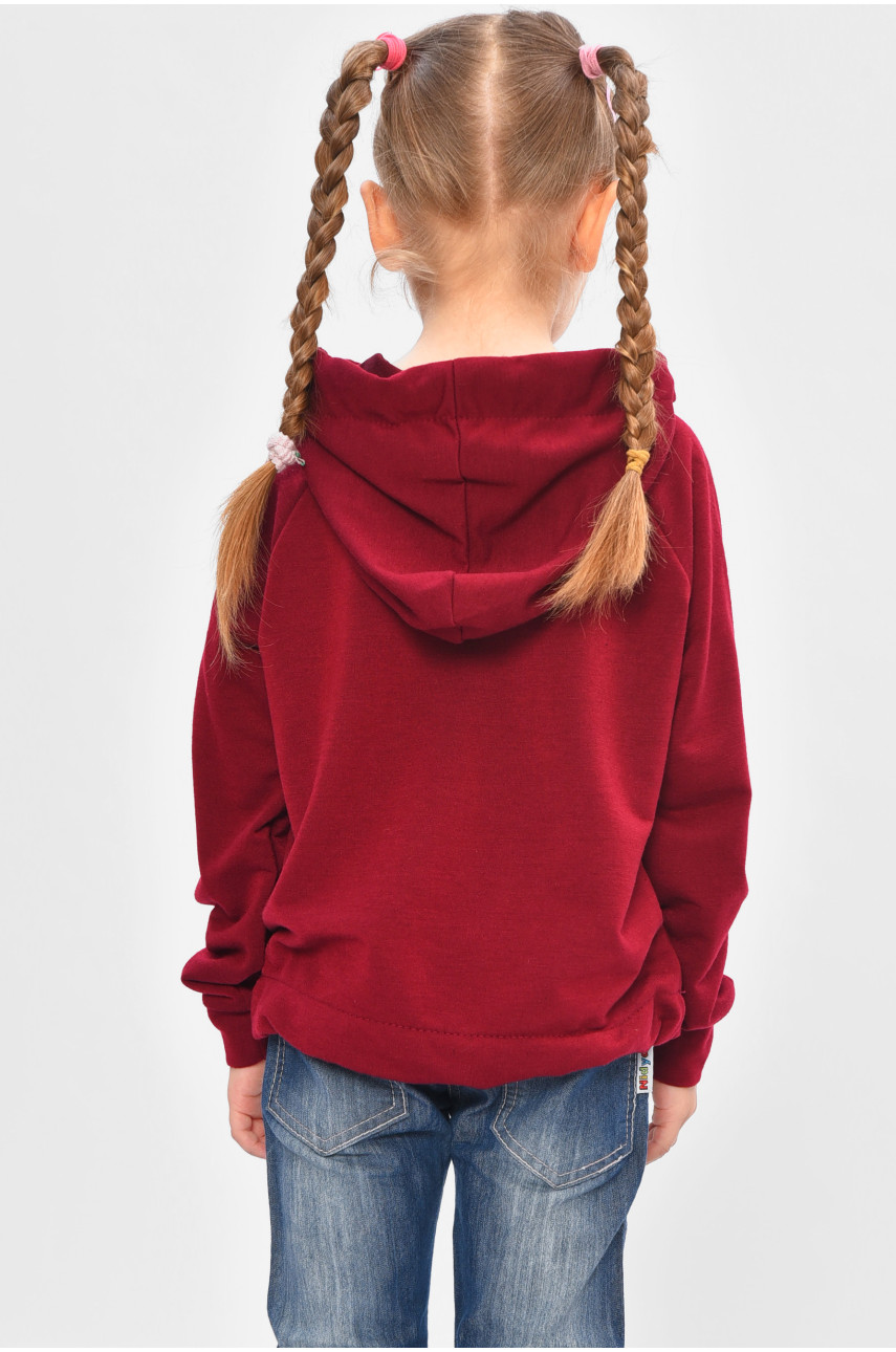 Кофта детская для девочки бордового цвета асорті 201607 Кофта детская для девочки бордового цвета асорті 201607