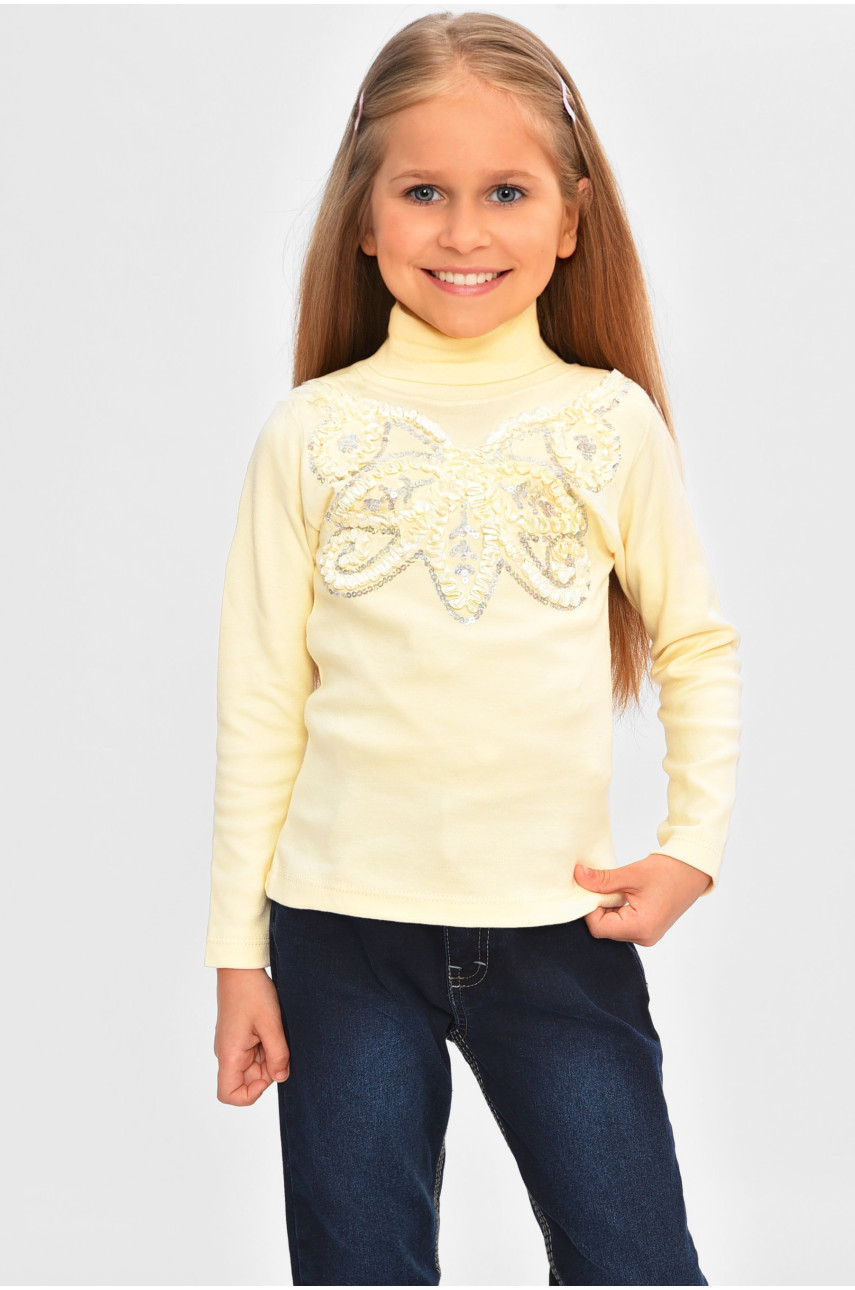 Кофта детская для девочки молочного цвета асорті 201608