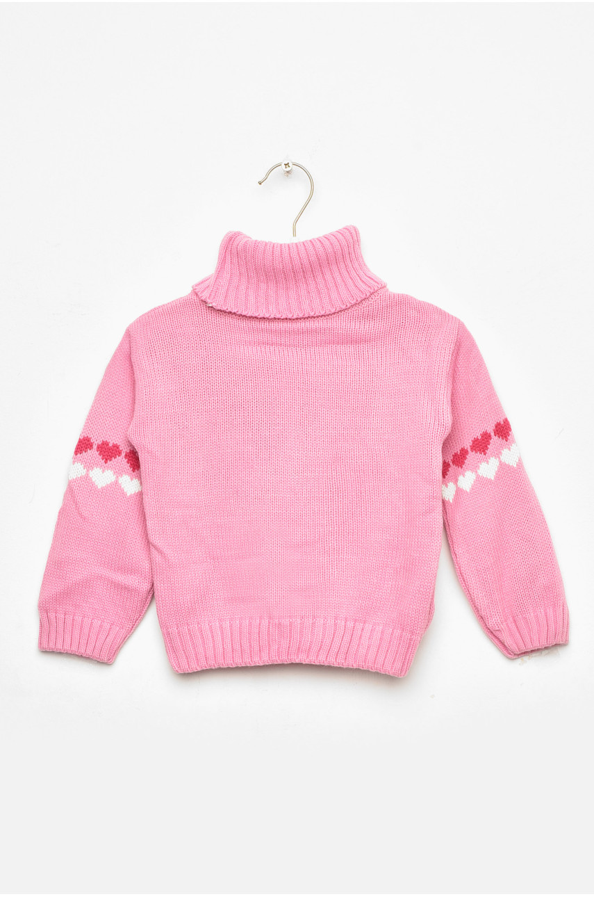 Светр дитячий для дівчинки рожевого кольору 615 201609