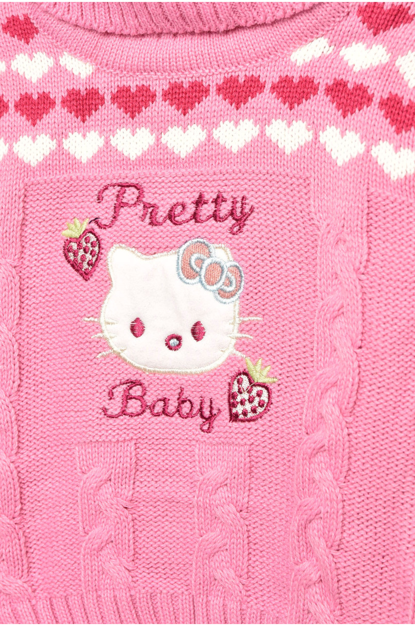 Светр дитячий для дівчинки рожевого кольору 615 201609