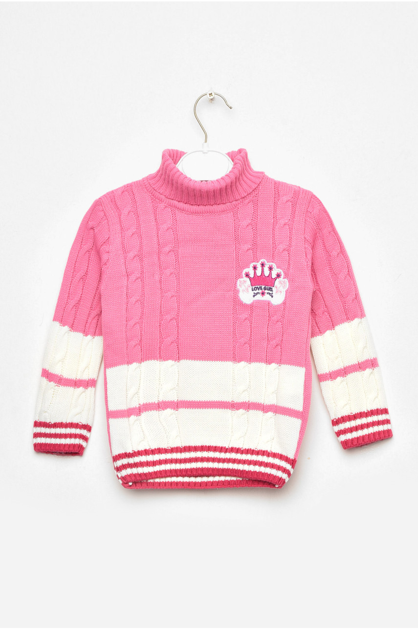 Светр дитячий для дівчинки рожевого кольору 005 201615
