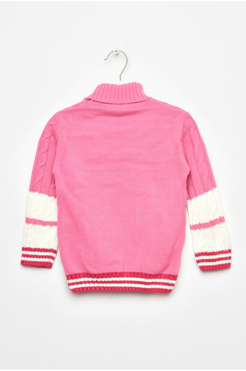 Светр дитячий для дівчинки рожевого кольору 005 201615