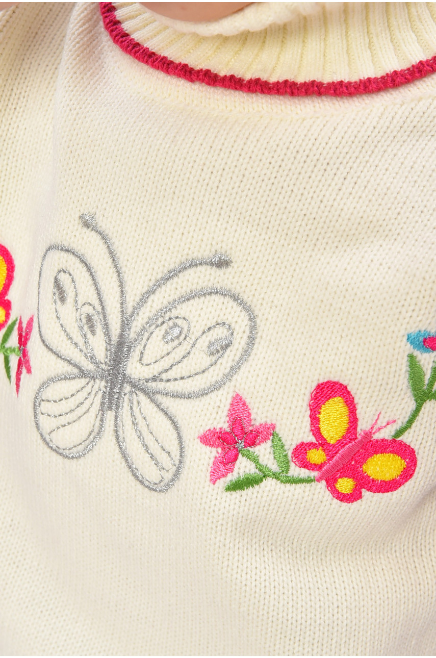 Светр дитячий для дівчинки молочного кольору 2090 201623