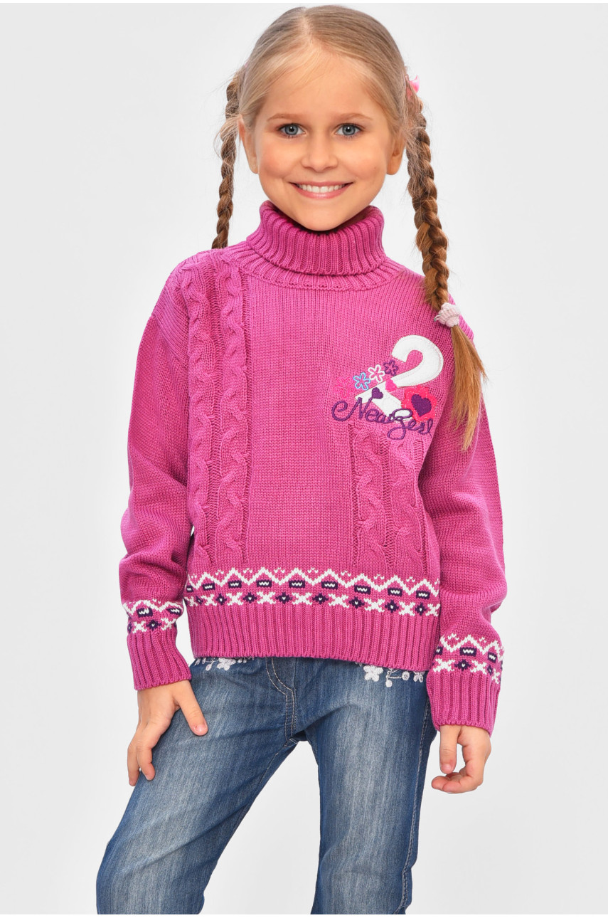 Светр дитячий для дівчинки темно-бузкового кольору 4002 201646